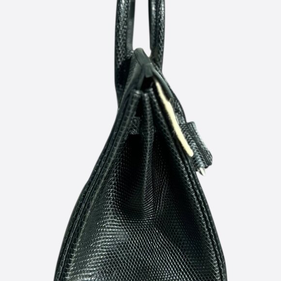 Hermes Black Lizard & Palladium Hardware Birkin 25 - Picture 2 of 8